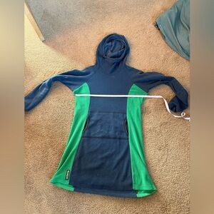 Melanzana Micro Grid Hoodie Dress